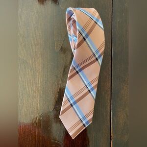 Croft & Barrow Orange & Blue Plaid Tie
